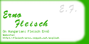 erno fleisch business card